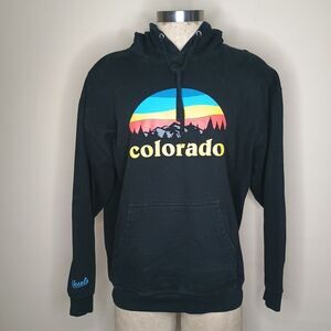 Aksels Independent Trading Co Hoodie Adult XL Black Colorado Landscape